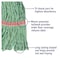 Boardwalk 5 in Looped-End Wet Mop, Green, Cotton/Synthetic, BWK503GNEA BWK503GNEA - alternate 2
